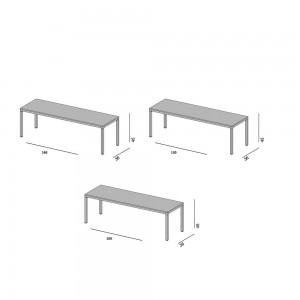 Banco Helsinki de Desalto. Bancos de diseño italiano para interior y exterior.