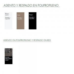 Silla Gas Negra polipropileno de Stua. Excelente silla para usar en oficina.