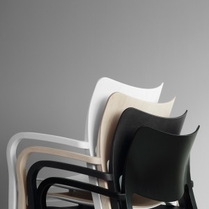 Sillón Laclasica: Fresno negro+teñido gris cálido+natural+blanco