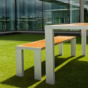 Mesa Deneb: Aluminio Blanco