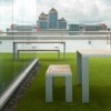 Mesa Deneb: Aluminio Blanco