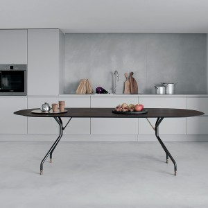 Mesa de diseño T7 ovalada para comedor de Extendo.