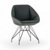 Silla Stone con base metálica de Bonaldo. Moderno diseño italiano.