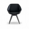 Silla Stone con patas de madera de Bonaldo. Diseño italiano moderno.