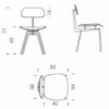 Silla moderna Viking W para comedor de Extendo.
