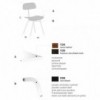 Silla moderna Viking W para comedor de Extendo.