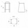 Taburete moderno Danske C3 para cocina de Extendo.