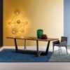 Mesa fija Art de madera. Mesa de diseño moderno rectangular. Bonaldo.