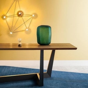 Mesa fija Art de madera. Mesa de diseño moderno rectangular. Bonaldo.