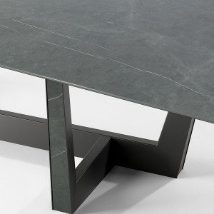 Mesa fija de cerámica Art de Bonaldo. Moderna mesa rectangular de diseño.