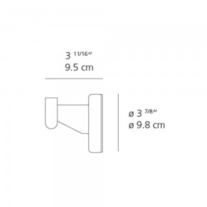 Soporte pared Tolomeo Ø9.7 cm. de Artemide. Accesorios Tolomeo de Artemide