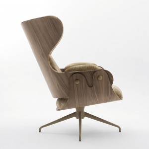 Sillón de lujo Lounger de madera para dormitorio de BD Barcelona.