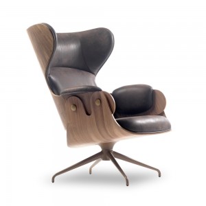 Sillón de lujo Lounger de madera para dormitorio de BD Barcelona.