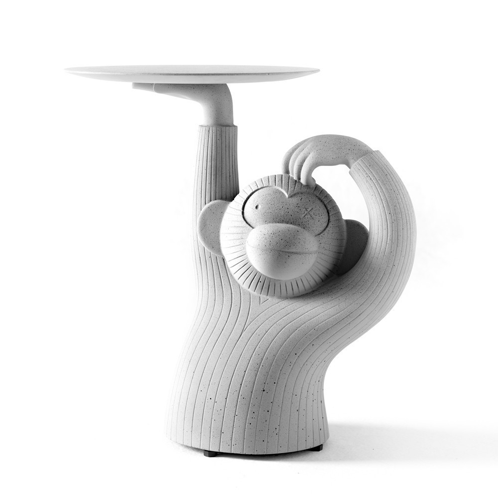 Mesa auxiliar escultórica Monkey table para exterior de BD Barcelona.