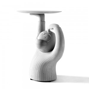 Mesa auxiliar escultórica Monkey table para exterior de BD Barcelona.
