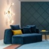 Sofá Panorama de Bonaldo. Moderno diseño de amplio sofá acolchado.