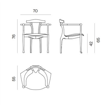 Sillón de diseño Gaulino para comedor de BD Barcelona.