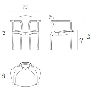 Sillón de diseño Gaulino Easy Chair para dormitorio de BD Barcelona.