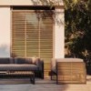 Sillón de diseño original DNA Teca para jardín de Gandia Blasco.