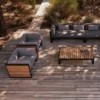 Sillón de diseño original DNA Teca para jardín de Gandia Blasco.