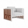Sillón de diseño original DNA Teca para jardín de Gandia Blasco.