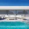 Sofá de diseño modular 1 DNA Teca de Gandia Blasco. Sofás modulares modernos.