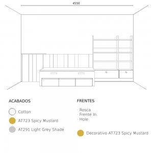 Composición Nº17 de Tobisa Muebles. Habitaciones juveniles.