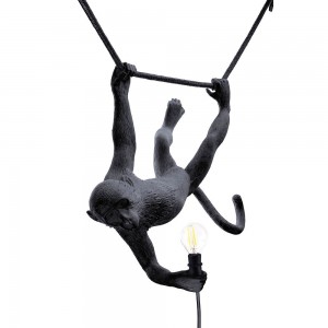 Lámpara exterior suspensión Monkey color negro de Seletti.