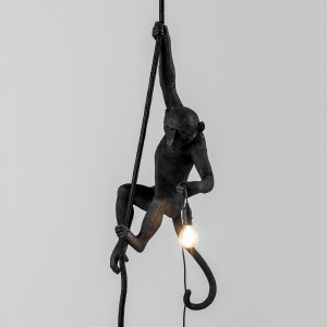 Lámpara Ceiling en negro Monkey de Outdoor de Seletti.