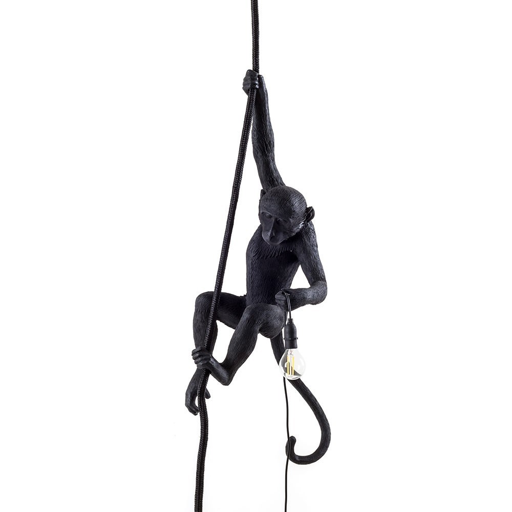 Lámpara Ceiling en negro Monkey de Outdoor de Seletti.