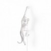 Lámpara pared blanca brazo izquierdo Monkey Hanging de Seletti.