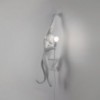 Lámpara pared blanca brazo izquierdo Monkey Hanging de Seletti.
