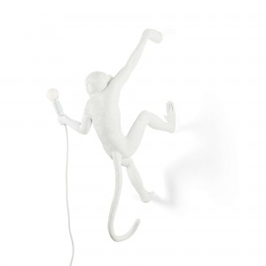 Aplique pared blanca brazo derecho Monkey Hanging de Seletti.