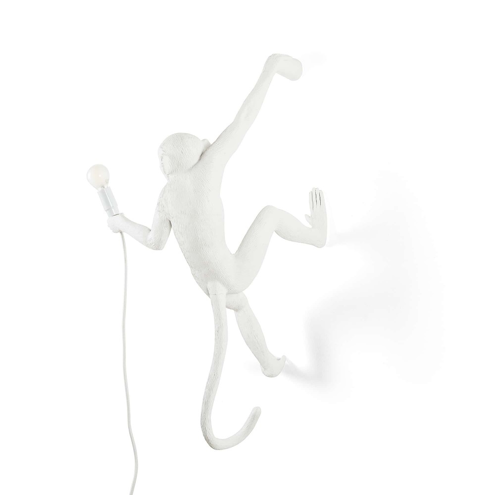 Aplique pared blanca brazo derecho Monkey Hanging de Seletti.