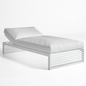 Cama de diseño Chill Dna reclinable para exterior de Gandia Blasco.