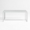 Mesa de diseño DNA de Gandia Blasco. Mesa de aluminio para exterior.