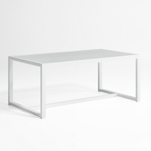 Mesa de diseño DNA de Gandia Blasco. Mesa de aluminio para exterior.
