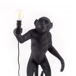 Lámpara suelo Monkey Standing color negro de Seletti para exterior