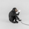 Lámpara sobremesa de resina Monkey Standing color negro de Seletti para exterior