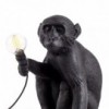 Lámpara sobremesa de resina Monkey Standing color negro de Seletti para exterior