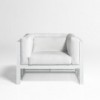 Sillón de diseño moderno DNA en aluminio para terraza de Gandia Blasco.
