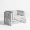 Sillón de diseño moderno DNA en aluminio para terraza de Gandia Blasco.