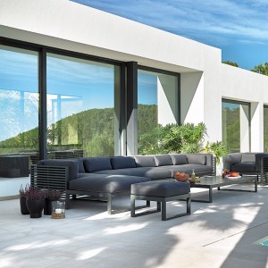 Sofá modular 4 DNA para exteriores de Gandia Blasco. Sofá de diseño moderno.
