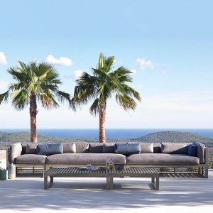 Sofá modular 4 DNA para exteriores de Gandia Blasco. Sofá de diseño moderno.