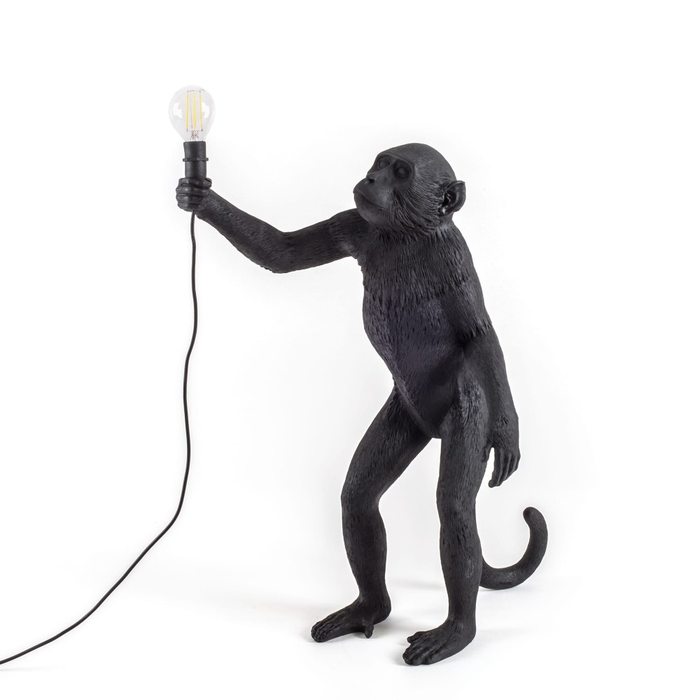 Lámpara suelo Monkey Standing color negro de Seletti para exterior