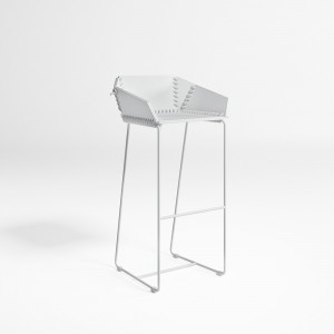 Taburete moderno alto con respaldo Textile para Jardín de Gandia Blasco.
