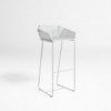 Taburete moderno alto con respaldo Textile para Jardín de Gandia Blasco.