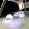 Sofá Ufo de Tela Náutica con Luz Led Interior Controlada con Mando