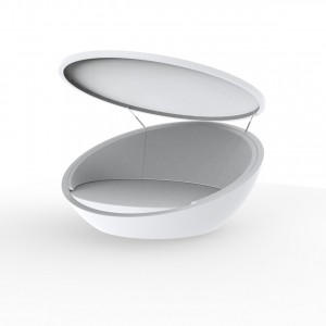 Cama Daybed Ulm Giratoria con Parasol y Luz Led en el Interior | Vondom