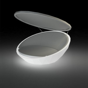 Cama Daybed Ulm Giratoria con Parasol y Luz Led en el Interior | Vondom